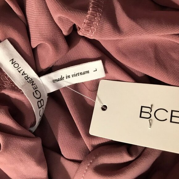 BCBG Pink Surplice Mini Dress NWT Large - Picture 11 of 11
